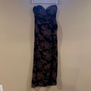 Elegant Navy Floral Dress